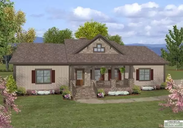 image of ranch house plan 1219